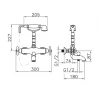 Huber Croisette Badmengkraan met thermostaat Chroom/Goud CST330107G