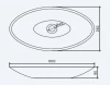 Solid-S Top opbouwwastafel ovaal mat wit B60xD35X9cm 1208852512