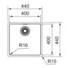 Franke Maris MRX 110.40 rvs spoelbak onderbouw 40x40 1220527791