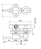 Rubio Inox inbouw mengkraan voor douche of bad met 2-weg omsteller PVD kleur Gun Metal 1208920699