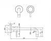 Blusani Steel 2 inbouw wandmengkraan 250 volledig RVS BS02515