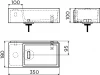 Clou New Flush 3 incl. plug aluite voorbewerkt kraangat links technische tekening